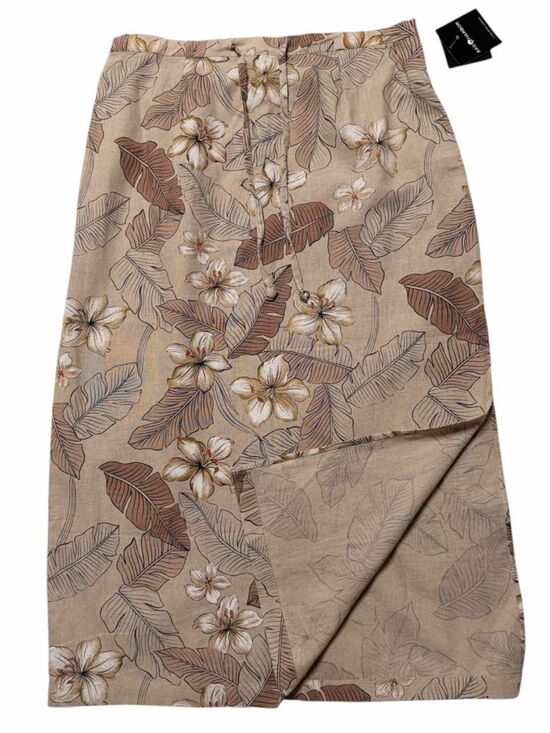Sag Harbor Dresses & Skirts - NWT Sag Harbor Tropical Floral Linen Blend Maxi Skirt Tan Brown Size 16